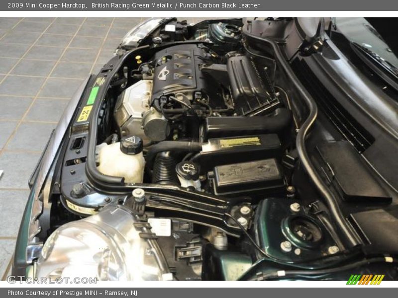 British Racing Green Metallic / Punch Carbon Black Leather 2009 Mini Cooper Hardtop