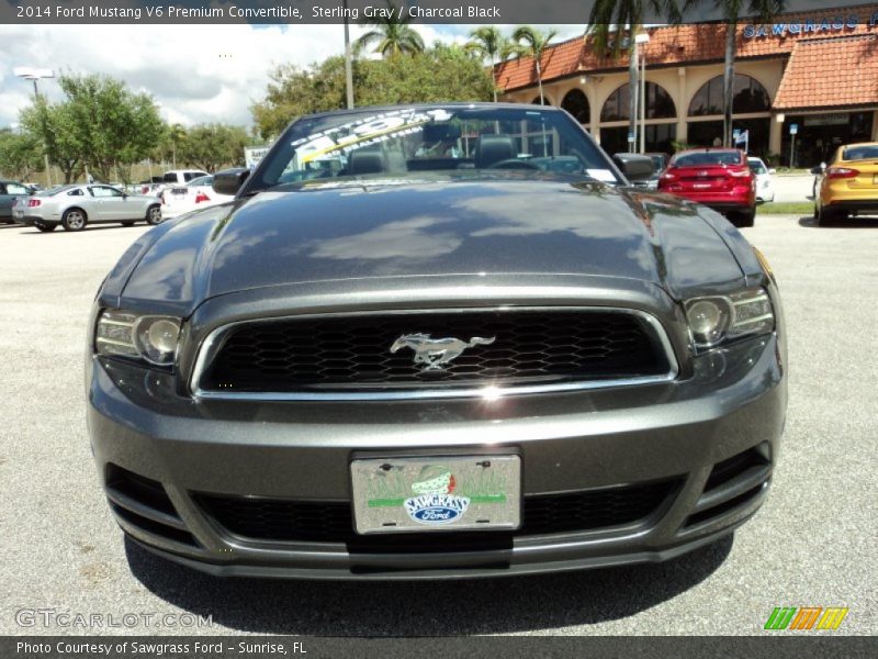 Sterling Gray / Charcoal Black 2014 Ford Mustang V6 Premium Convertible