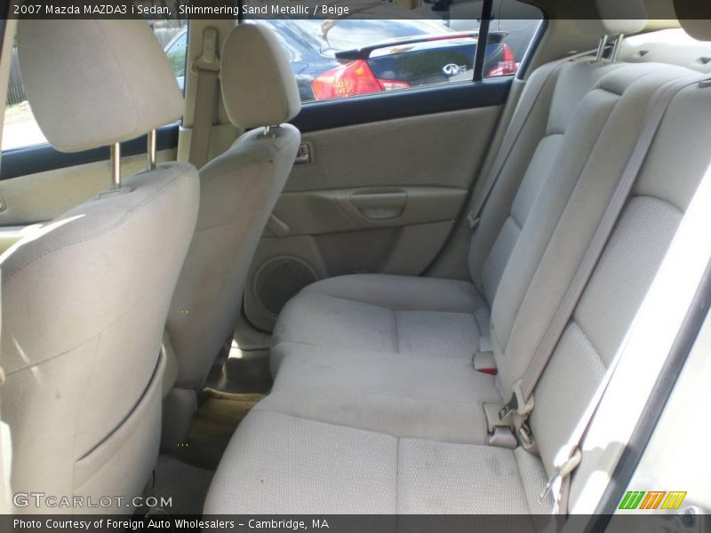 Shimmering Sand Metallic / Beige 2007 Mazda MAZDA3 i Sedan