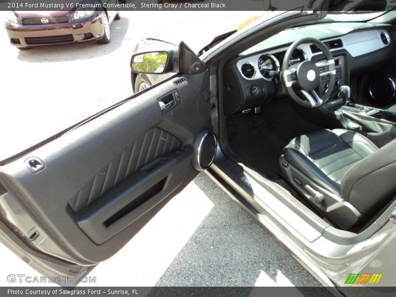 Sterling Gray / Charcoal Black 2014 Ford Mustang V6 Premium Convertible