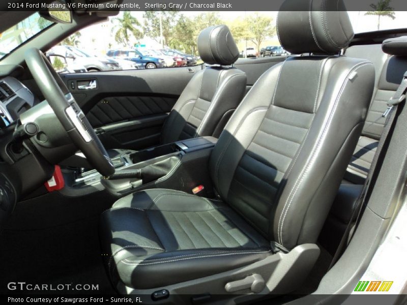 Sterling Gray / Charcoal Black 2014 Ford Mustang V6 Premium Convertible