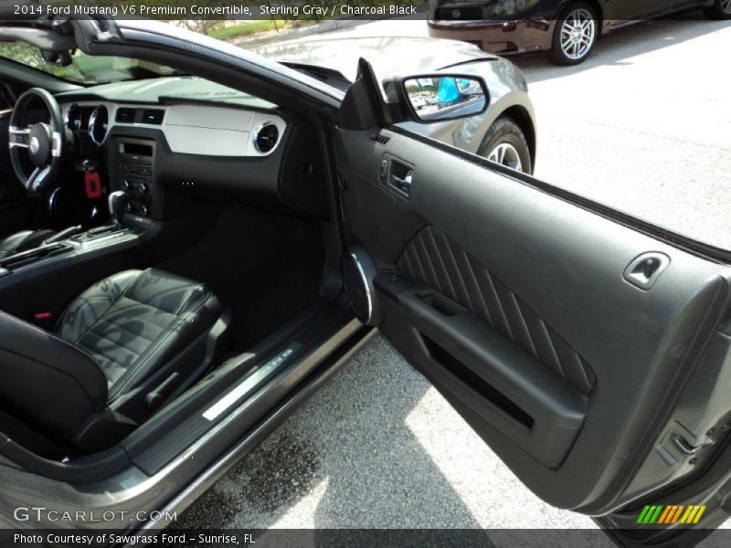 Sterling Gray / Charcoal Black 2014 Ford Mustang V6 Premium Convertible