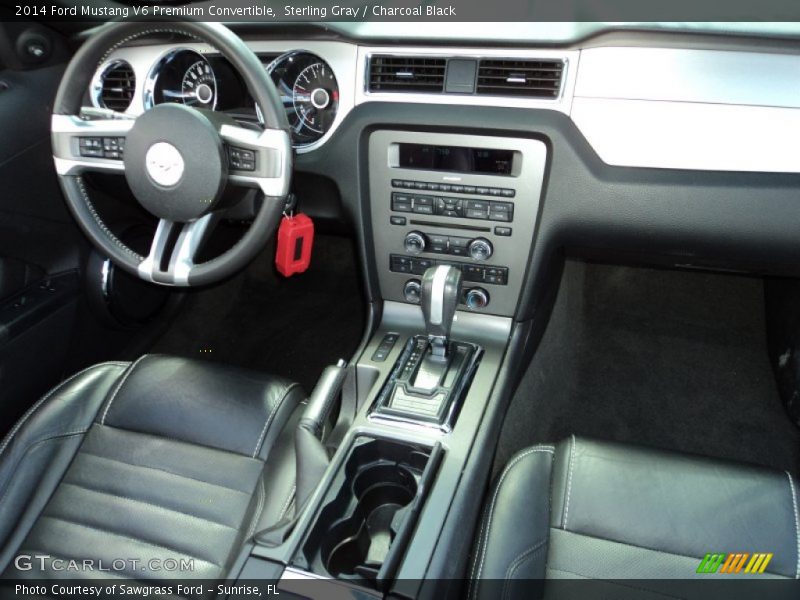 Sterling Gray / Charcoal Black 2014 Ford Mustang V6 Premium Convertible