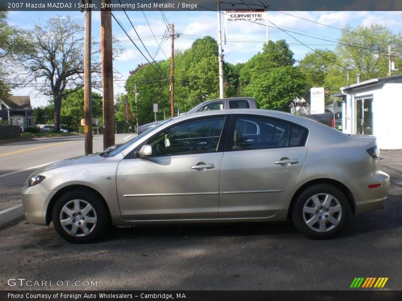 Shimmering Sand Metallic / Beige 2007 Mazda MAZDA3 i Sedan