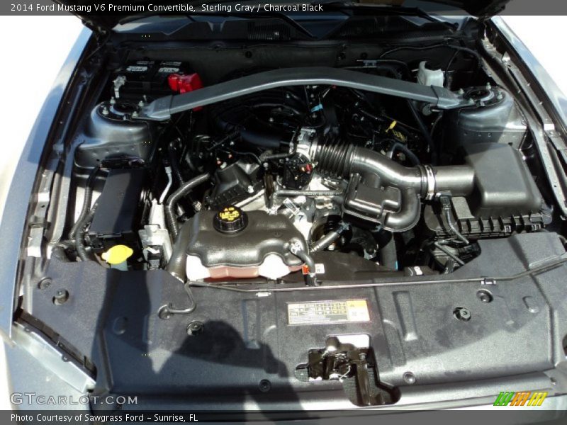 Sterling Gray / Charcoal Black 2014 Ford Mustang V6 Premium Convertible