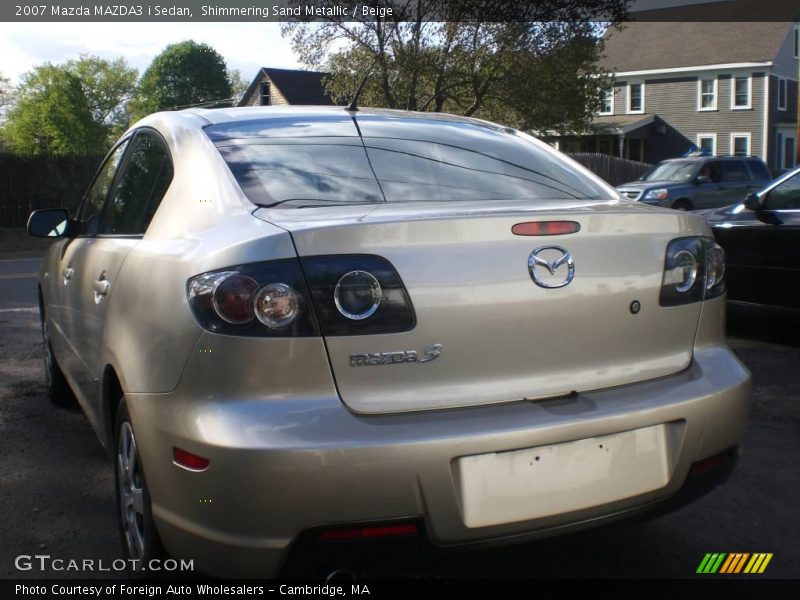 Shimmering Sand Metallic / Beige 2007 Mazda MAZDA3 i Sedan