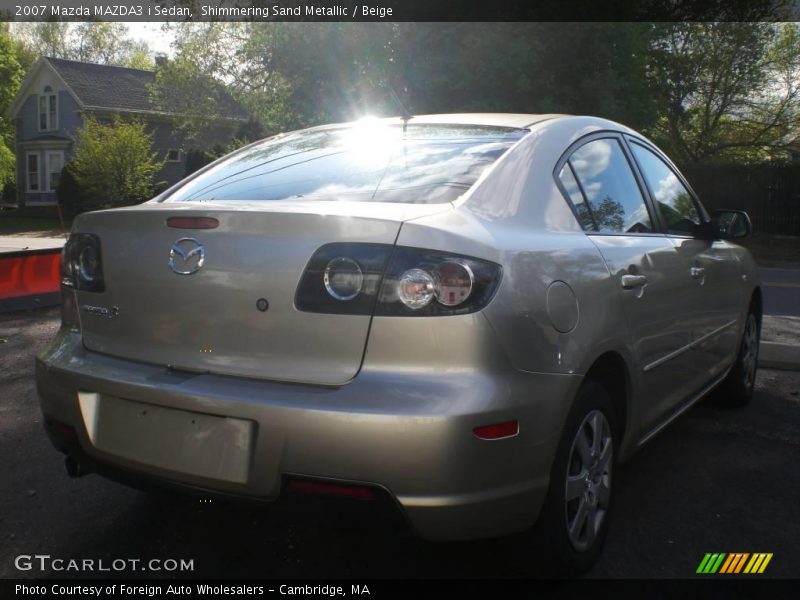 Shimmering Sand Metallic / Beige 2007 Mazda MAZDA3 i Sedan