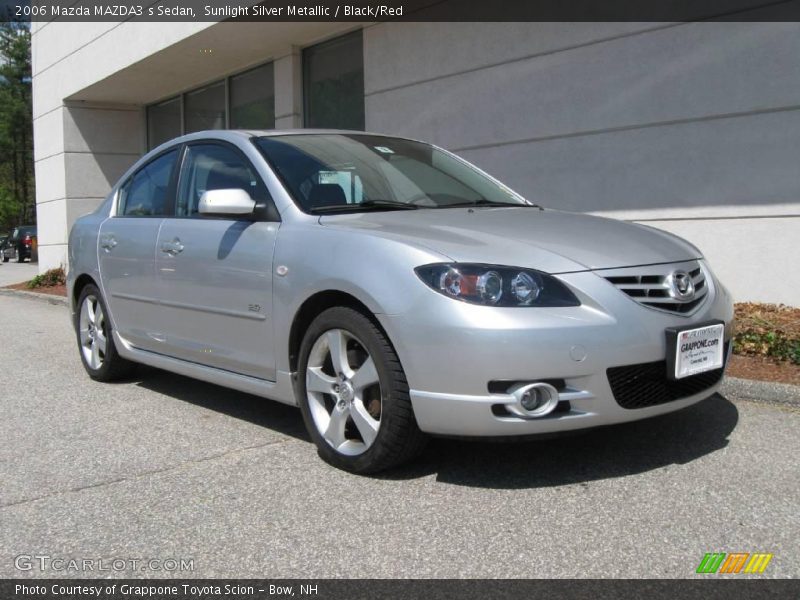 Sunlight Silver Metallic / Black/Red 2006 Mazda MAZDA3 s Sedan