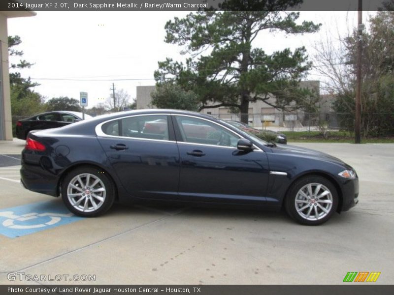 Dark Sapphire Metallic / Barley/Warm Charcoal 2014 Jaguar XF 2.0T
