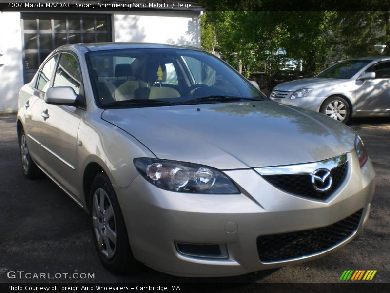 Shimmering Sand Metallic / Beige 2007 Mazda MAZDA3 i Sedan