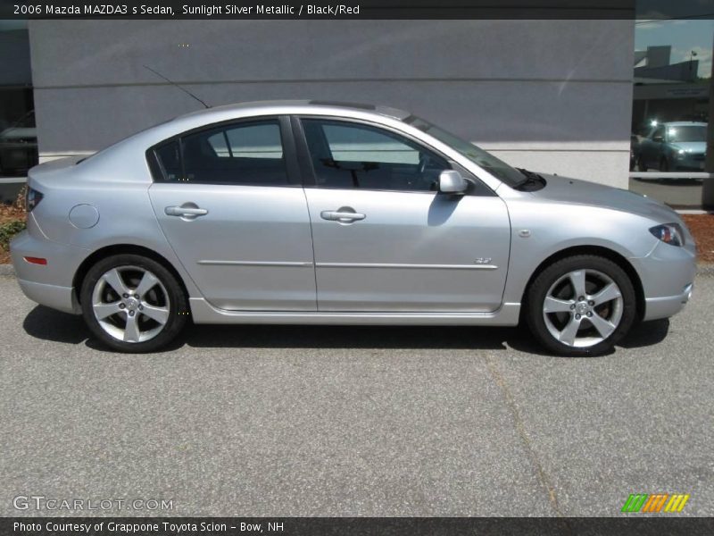Sunlight Silver Metallic / Black/Red 2006 Mazda MAZDA3 s Sedan
