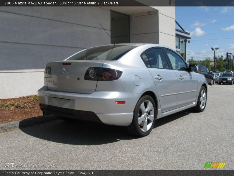 Sunlight Silver Metallic / Black/Red 2006 Mazda MAZDA3 s Sedan