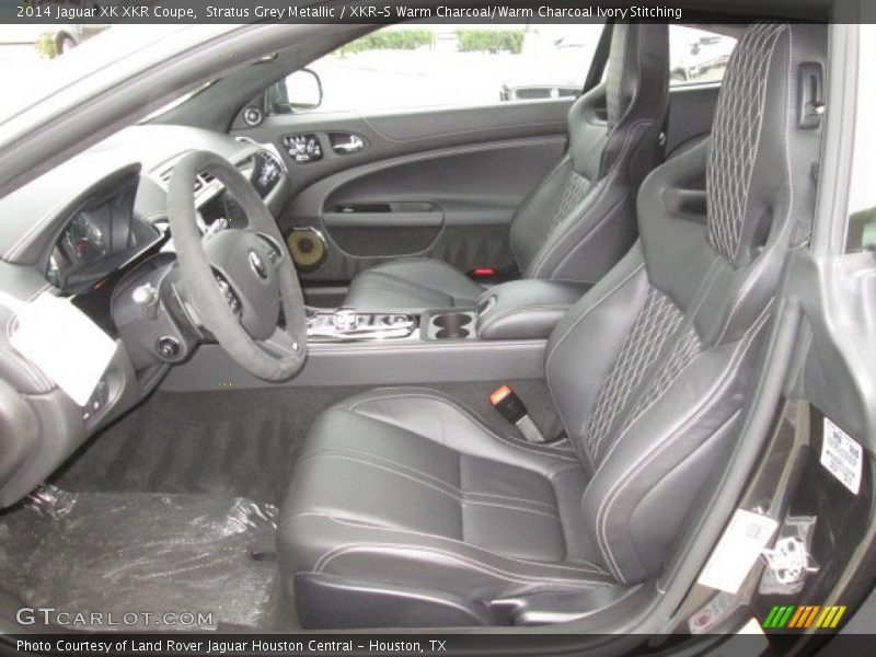 2014 XK XKR Coupe XKR-S Warm Charcoal/Warm Charcoal Ivory Stitching Interior