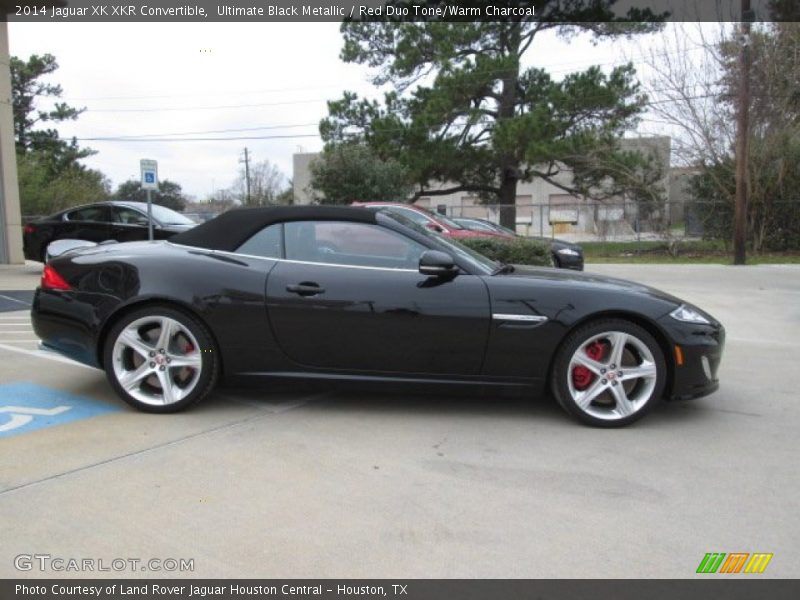 Ultimate Black Metallic / Red Duo Tone/Warm Charcoal 2014 Jaguar XK XKR Convertible