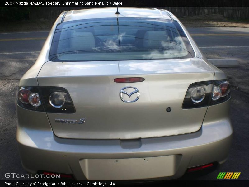 Shimmering Sand Metallic / Beige 2007 Mazda MAZDA3 i Sedan