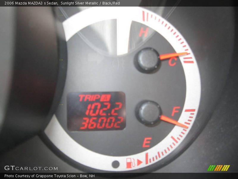 Sunlight Silver Metallic / Black/Red 2006 Mazda MAZDA3 s Sedan