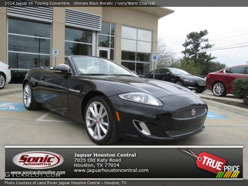 Ultimate Black Metallic / Ivory/Warm Charcoal 2014 Jaguar XK Touring Convertible