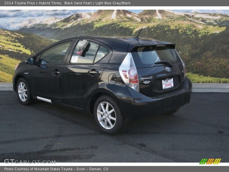 Black Sand Pearl / Light Blue Gray/Black 2014 Toyota Prius c Hybrid Three