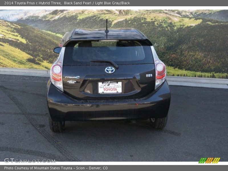 Black Sand Pearl / Light Blue Gray/Black 2014 Toyota Prius c Hybrid Three