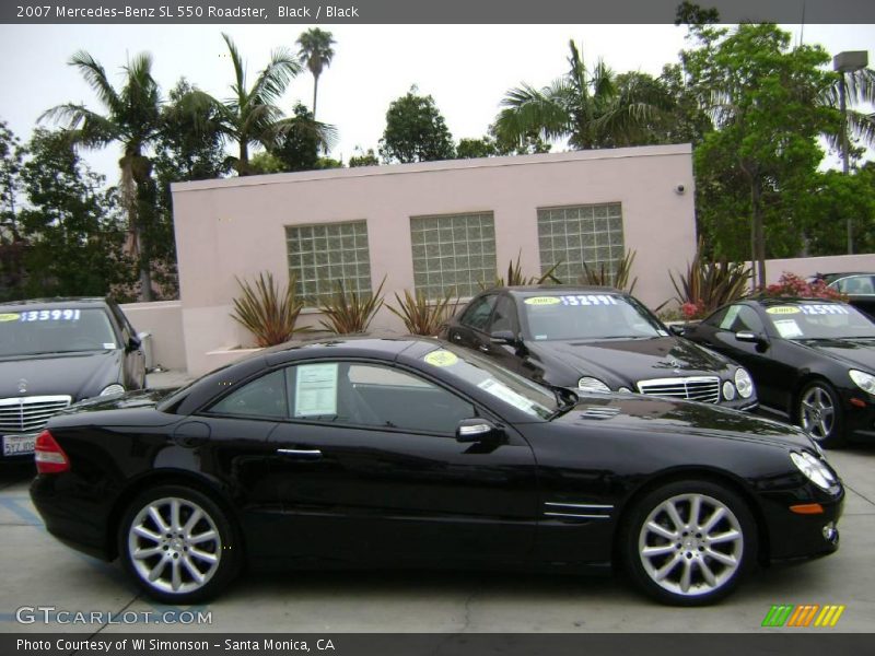 Black / Black 2007 Mercedes-Benz SL 550 Roadster