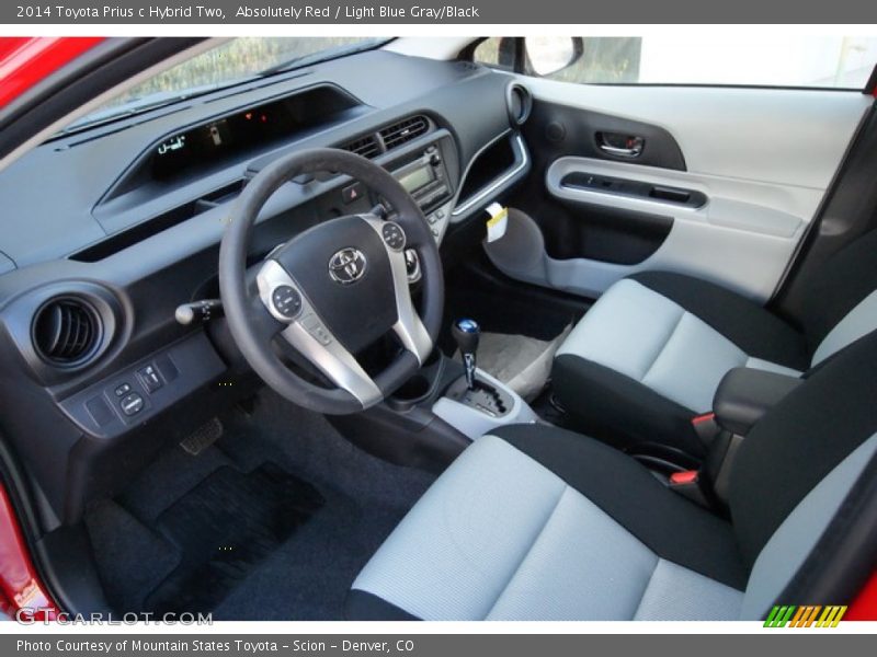  2014 Prius c Hybrid Two Light Blue Gray/Black Interior