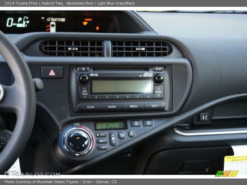 Controls of 2014 Prius c Hybrid Two