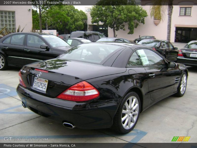 Black / Black 2007 Mercedes-Benz SL 550 Roadster