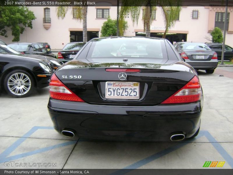 Black / Black 2007 Mercedes-Benz SL 550 Roadster