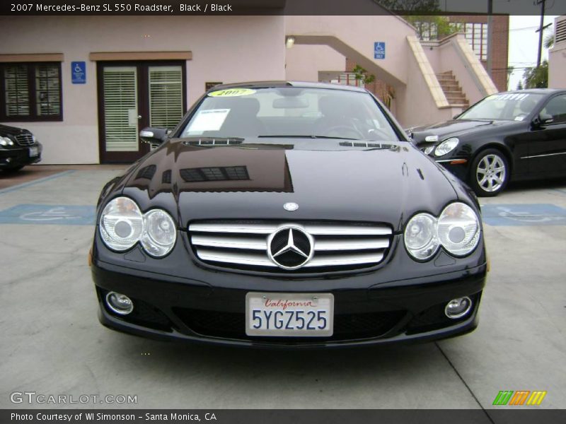 Black / Black 2007 Mercedes-Benz SL 550 Roadster