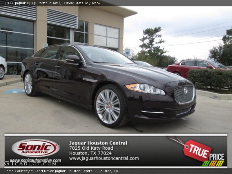 Caviar Metallic / Ivory 2014 Jaguar XJ XJL Portfolio AWD
