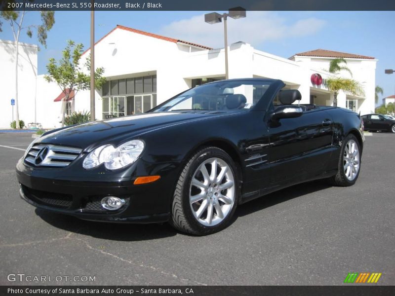 Black / Black 2007 Mercedes-Benz SL 550 Roadster