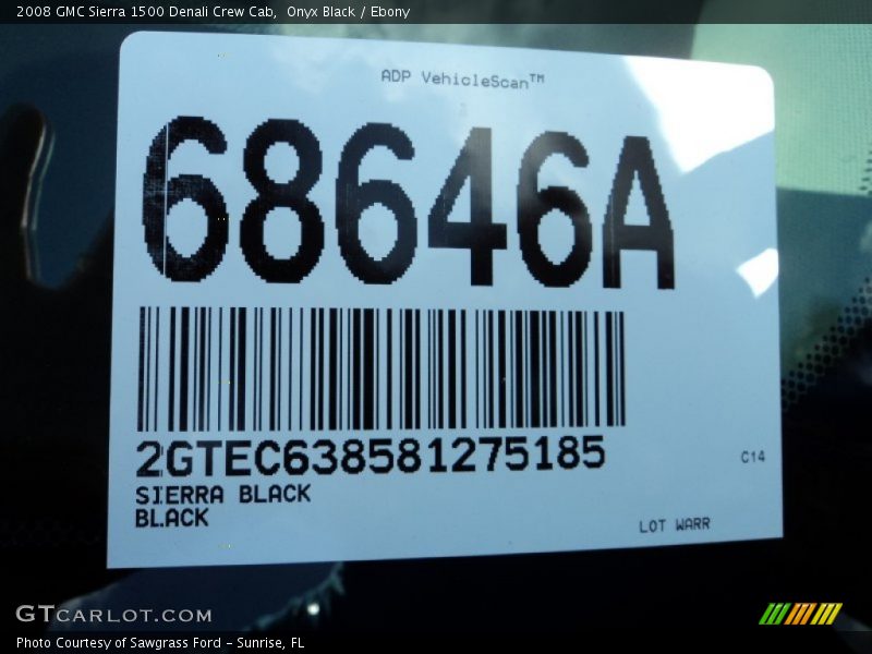 Onyx Black / Ebony 2008 GMC Sierra 1500 Denali Crew Cab