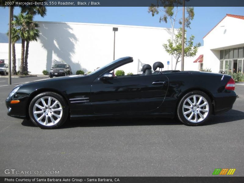 Black / Black 2007 Mercedes-Benz SL 550 Roadster