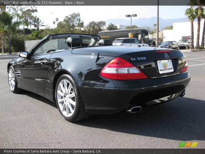 Black / Black 2007 Mercedes-Benz SL 550 Roadster