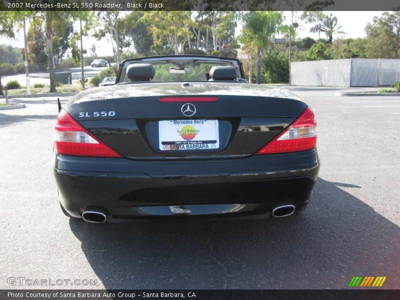 Black / Black 2007 Mercedes-Benz SL 550 Roadster