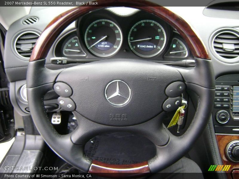 Black / Black 2007 Mercedes-Benz SL 550 Roadster