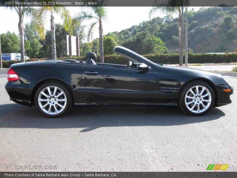 Black / Black 2007 Mercedes-Benz SL 550 Roadster