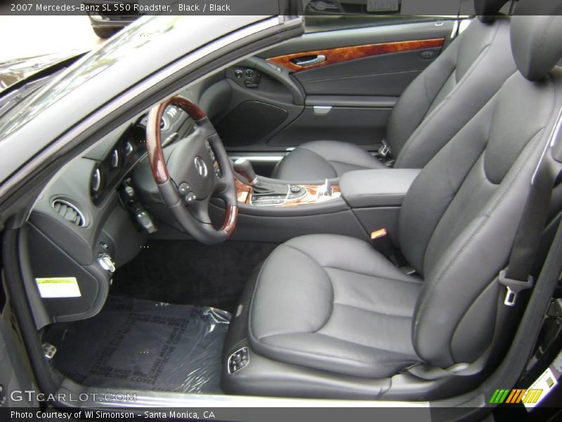 Black / Black 2007 Mercedes-Benz SL 550 Roadster