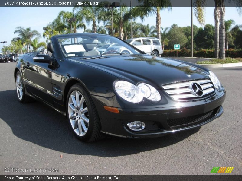 Black / Black 2007 Mercedes-Benz SL 550 Roadster