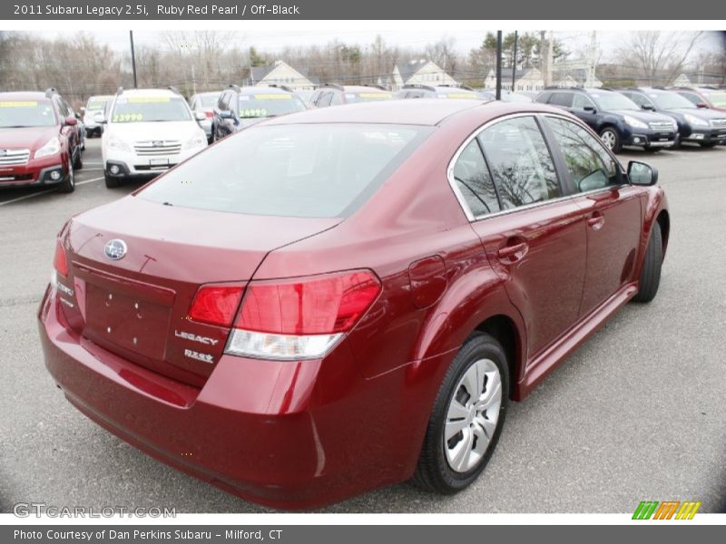 Ruby Red Pearl / Off-Black 2011 Subaru Legacy 2.5i