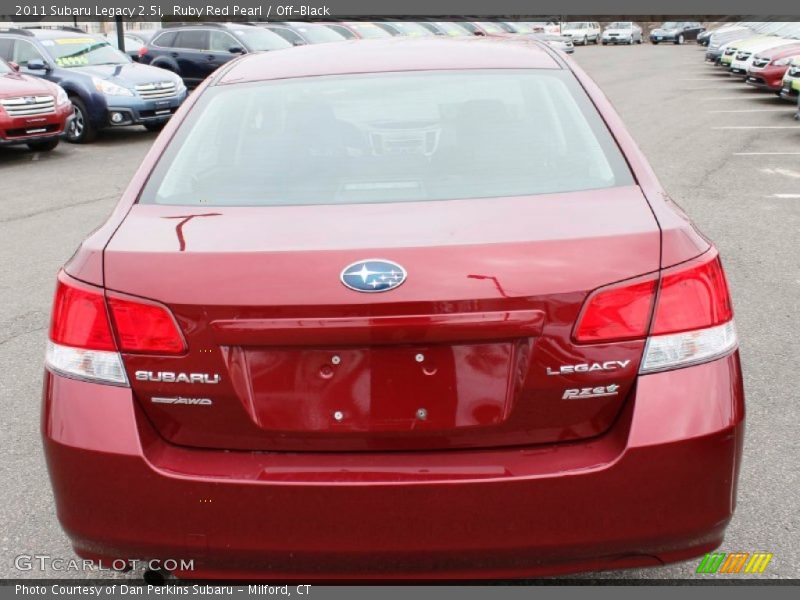 Ruby Red Pearl / Off-Black 2011 Subaru Legacy 2.5i