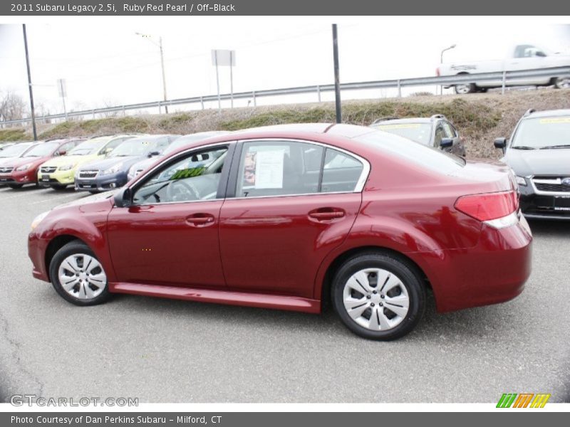 Ruby Red Pearl / Off-Black 2011 Subaru Legacy 2.5i
