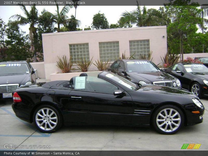 Black / Black 2007 Mercedes-Benz SL 550 Roadster