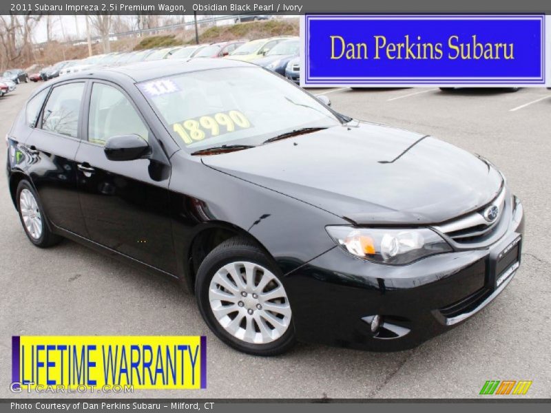 Obsidian Black Pearl / Ivory 2011 Subaru Impreza 2.5i Premium Wagon