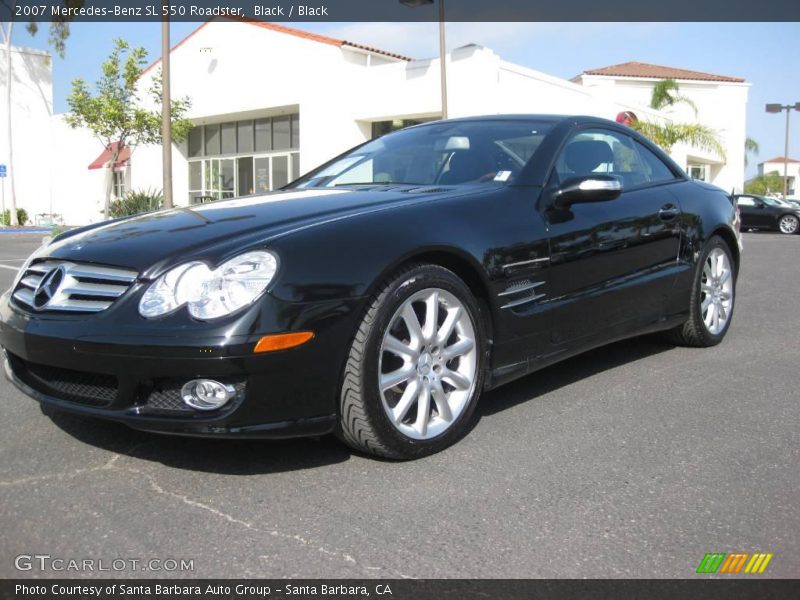 Black / Black 2007 Mercedes-Benz SL 550 Roadster