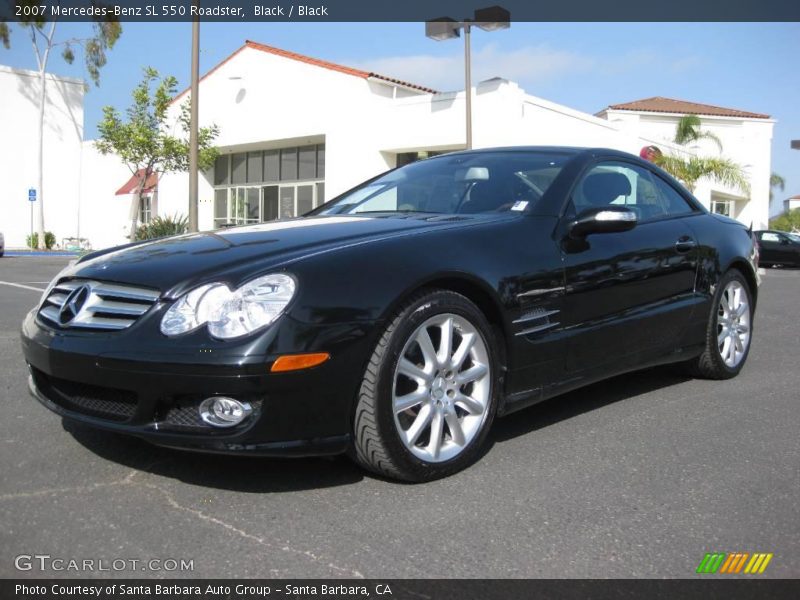 Black / Black 2007 Mercedes-Benz SL 550 Roadster