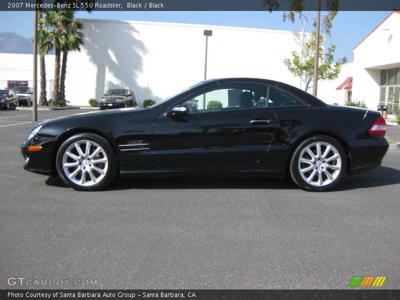 Black / Black 2007 Mercedes-Benz SL 550 Roadster