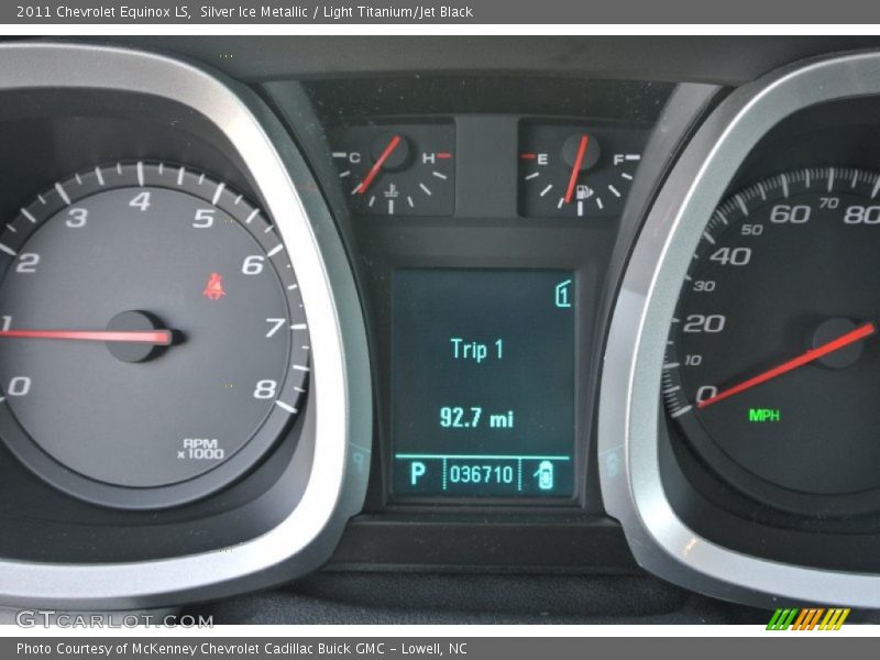 Silver Ice Metallic / Light Titanium/Jet Black 2011 Chevrolet Equinox LS
