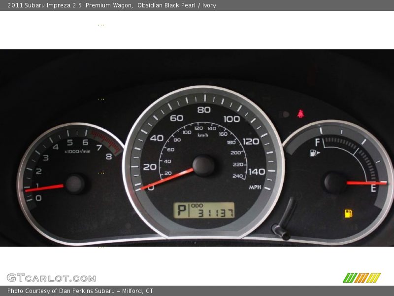 Obsidian Black Pearl / Ivory 2011 Subaru Impreza 2.5i Premium Wagon