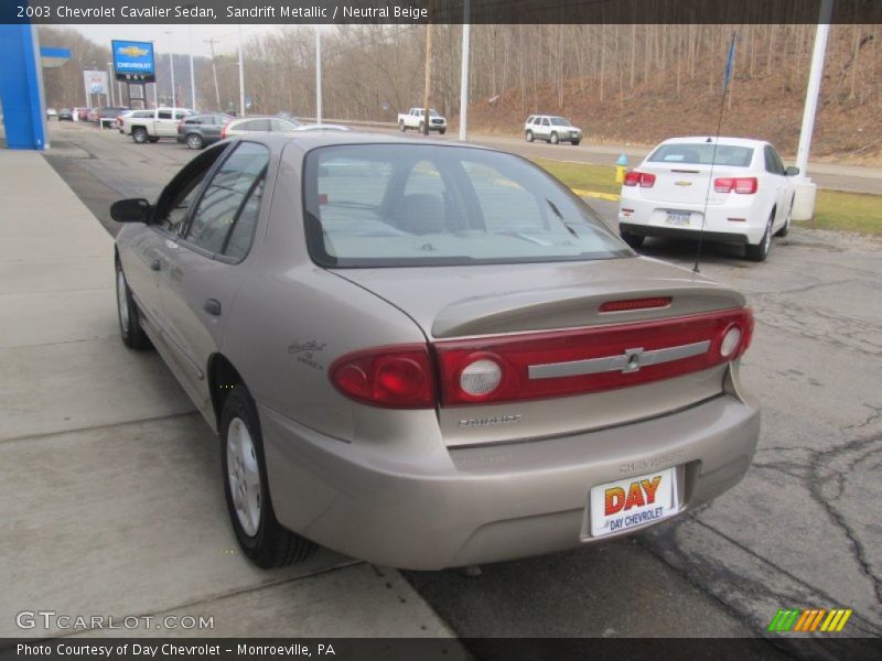 Sandrift Metallic / Neutral Beige 2003 Chevrolet Cavalier Sedan